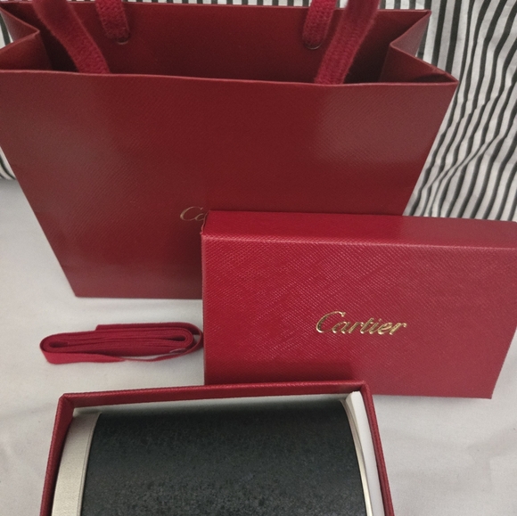 Cartier Black Leather  Luxury Key ring  chain Men Christmas Gift Full Inclusion - Picture 5 of 7